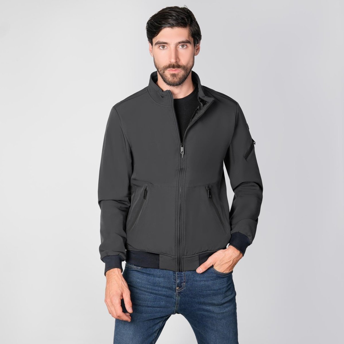 Chamarra softshell tipo bomber para hombre con bolsillos Greenlander - Greenlander