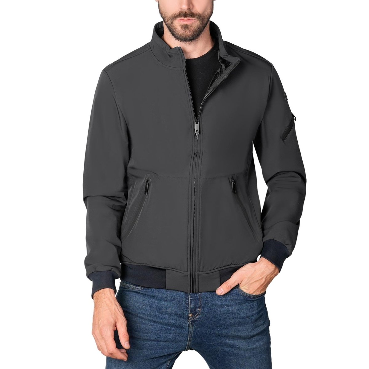 Chamarra softshell tipo bomber para hombre con bolsillos Greenlander - Greenlander