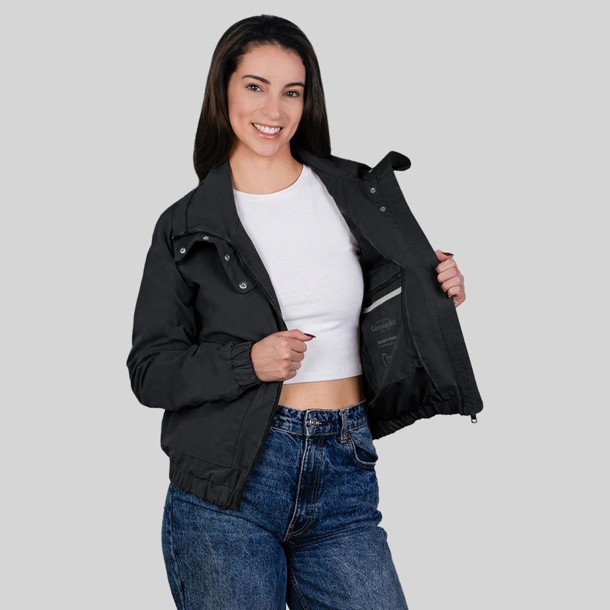 Chamarra tipo bomber para mujer con bolsillos Greenlander - Greenlander