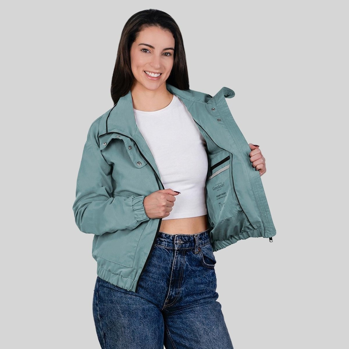 Chamarra tipo bomber para mujer con bolsillos Greenlander - Greenlander