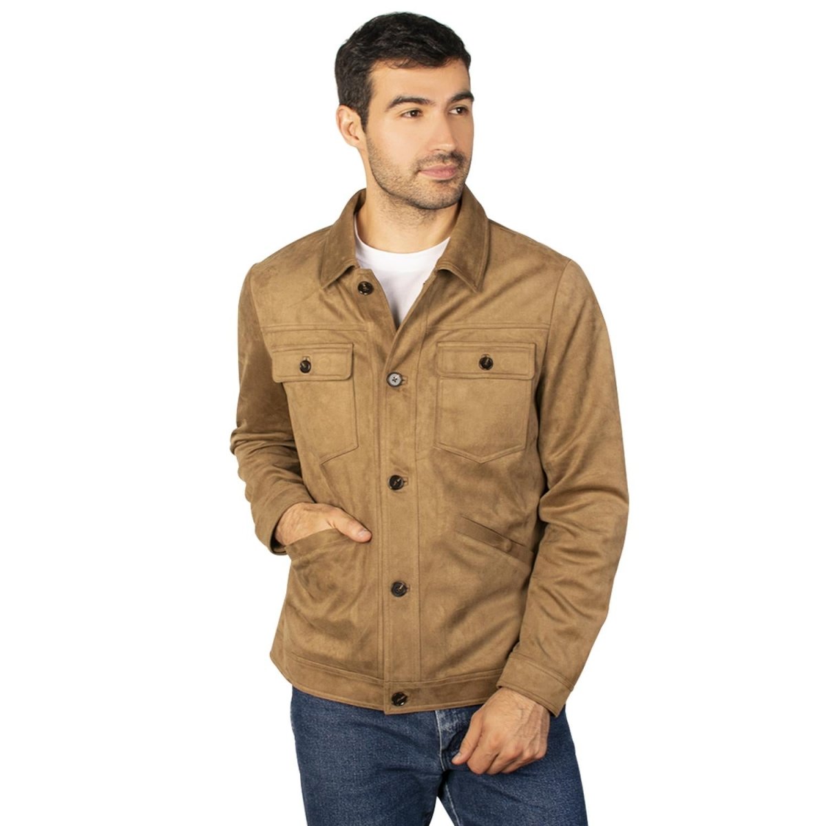 Chamarra tipo gamuza para hombre con bolsillo interno Greenlander - Greenlander