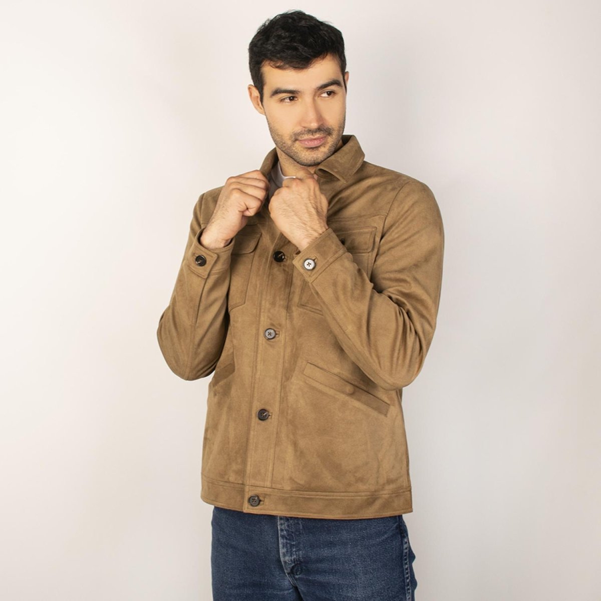 Chamarra tipo gamuza para hombre con bolsillo interno Greenlander - Greenlander