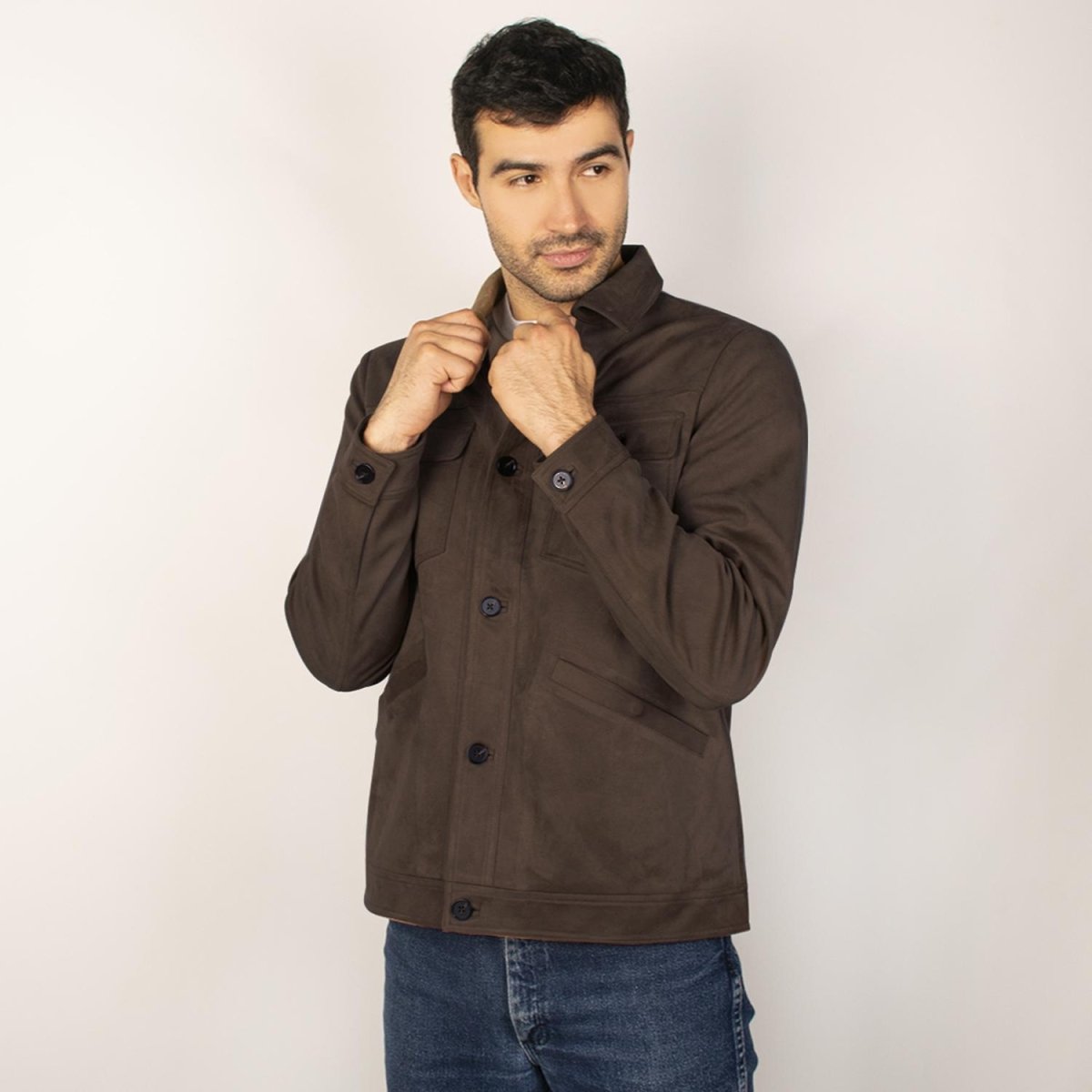 Chamarra tipo gamuza para hombre con bolsillo interno Greenlander - Greenlander