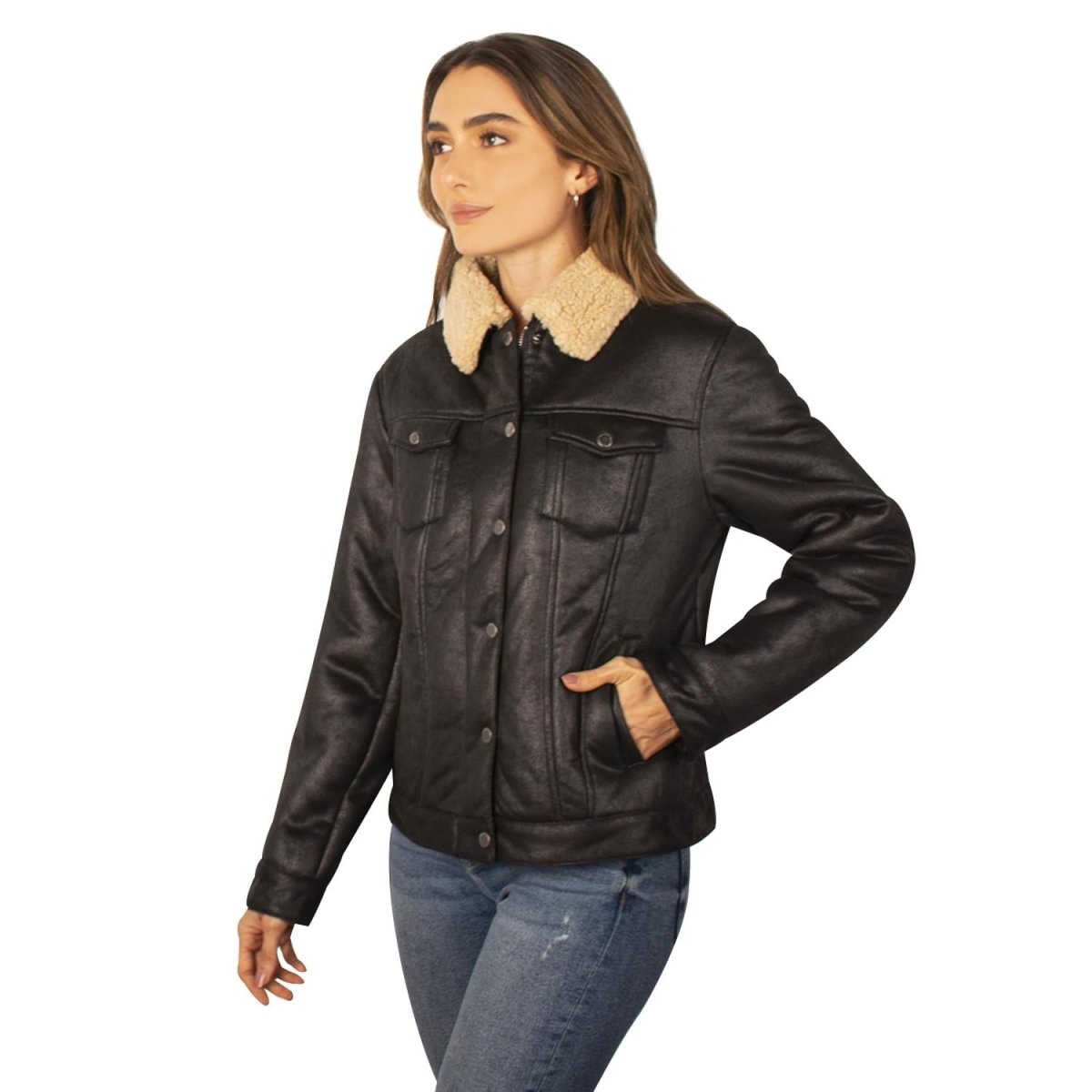 Chamarra tipo gamuza para mujer con bolsillos Greenlander - Greenlander