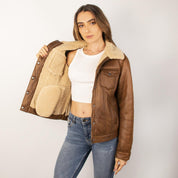 Chamarra tipo gamuza para mujer con bolsillos Greenlander - Greenlander