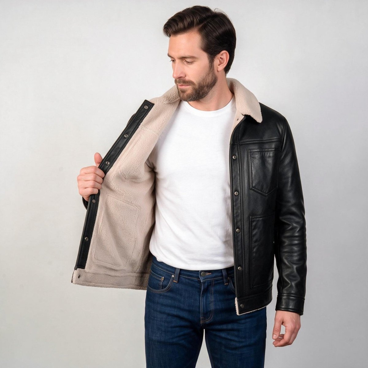 Chamarra Tipo Piel para Hombre con Forro Afelpado | Greenlander - Greenlander