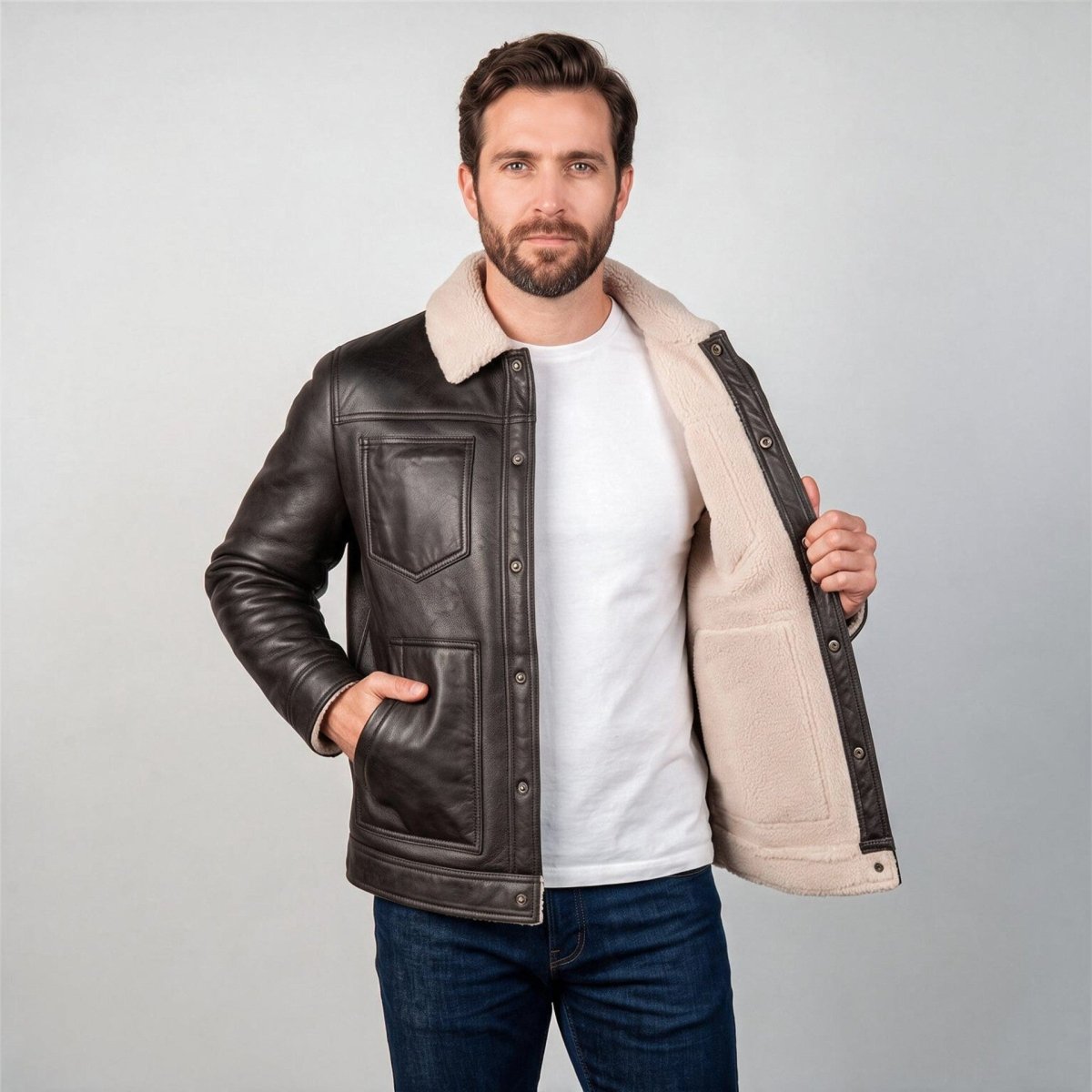 Chamarra Tipo Piel para Hombre con Forro Afelpado | Greenlander - Greenlander