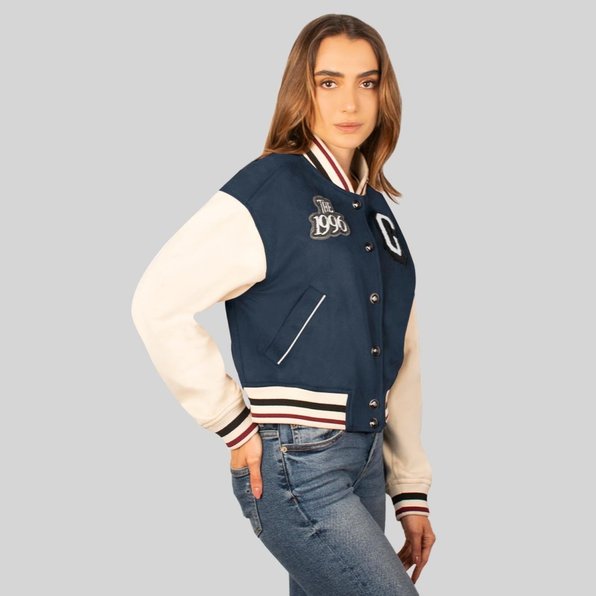 Chamarra varsity para mujer con bolsillos Greenlander - Greenlander