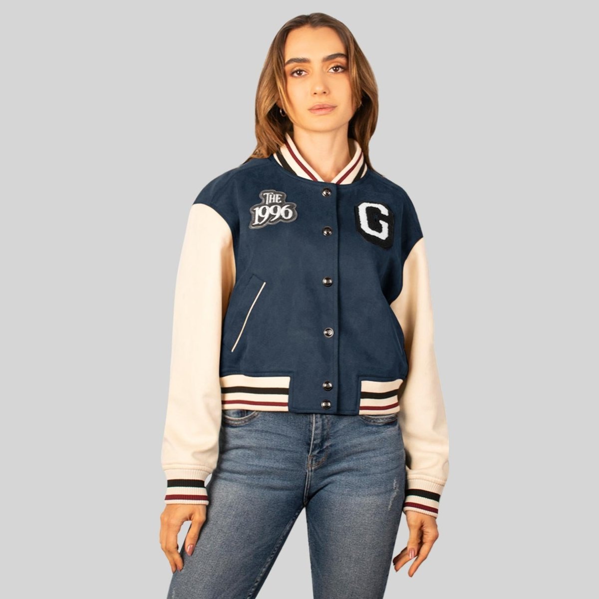 Chamarra varsity para mujer con bolsillos Greenlander - Greenlander
