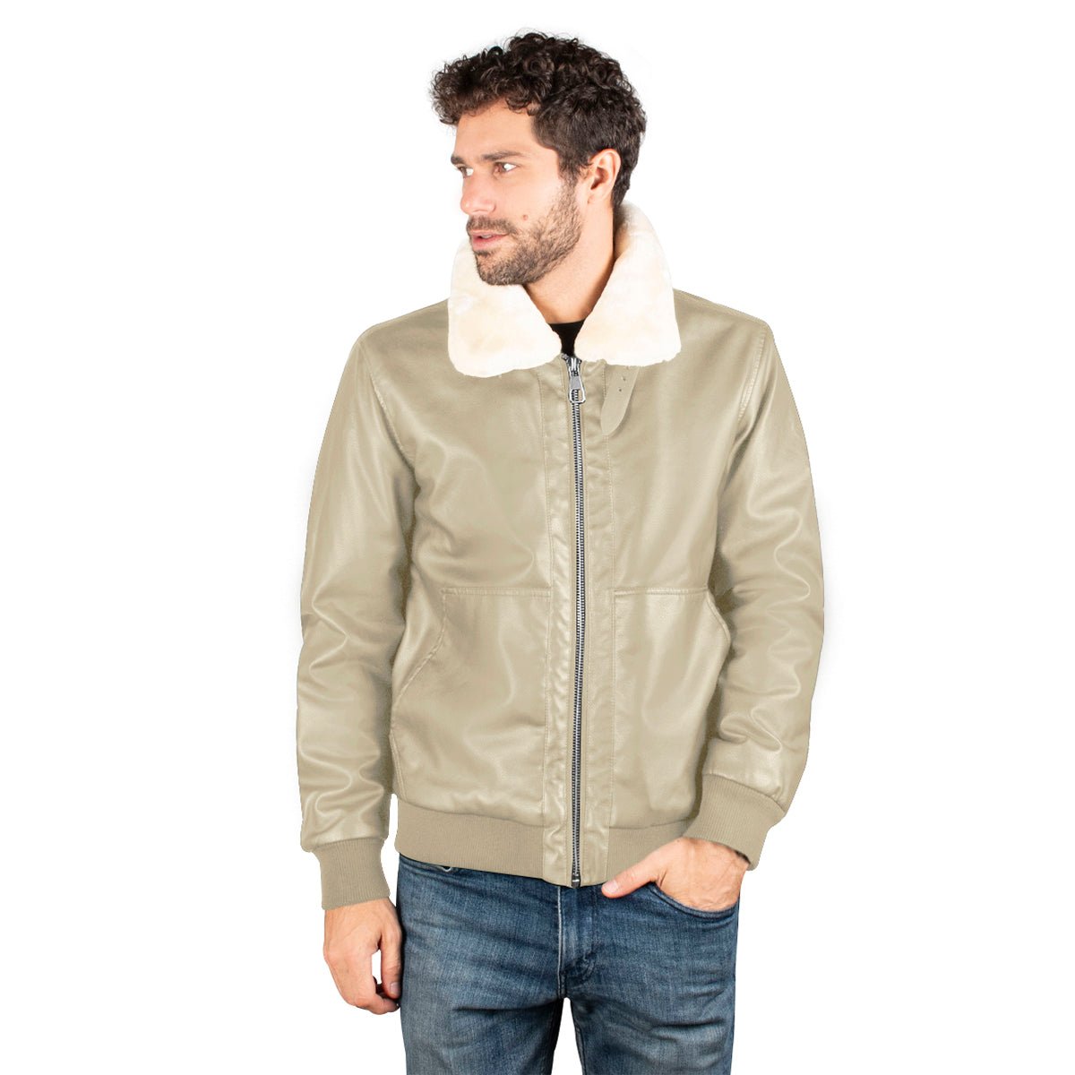 Chamarra Vinipiel Polar Tipo Bomber Hombre - The Original Greenlander