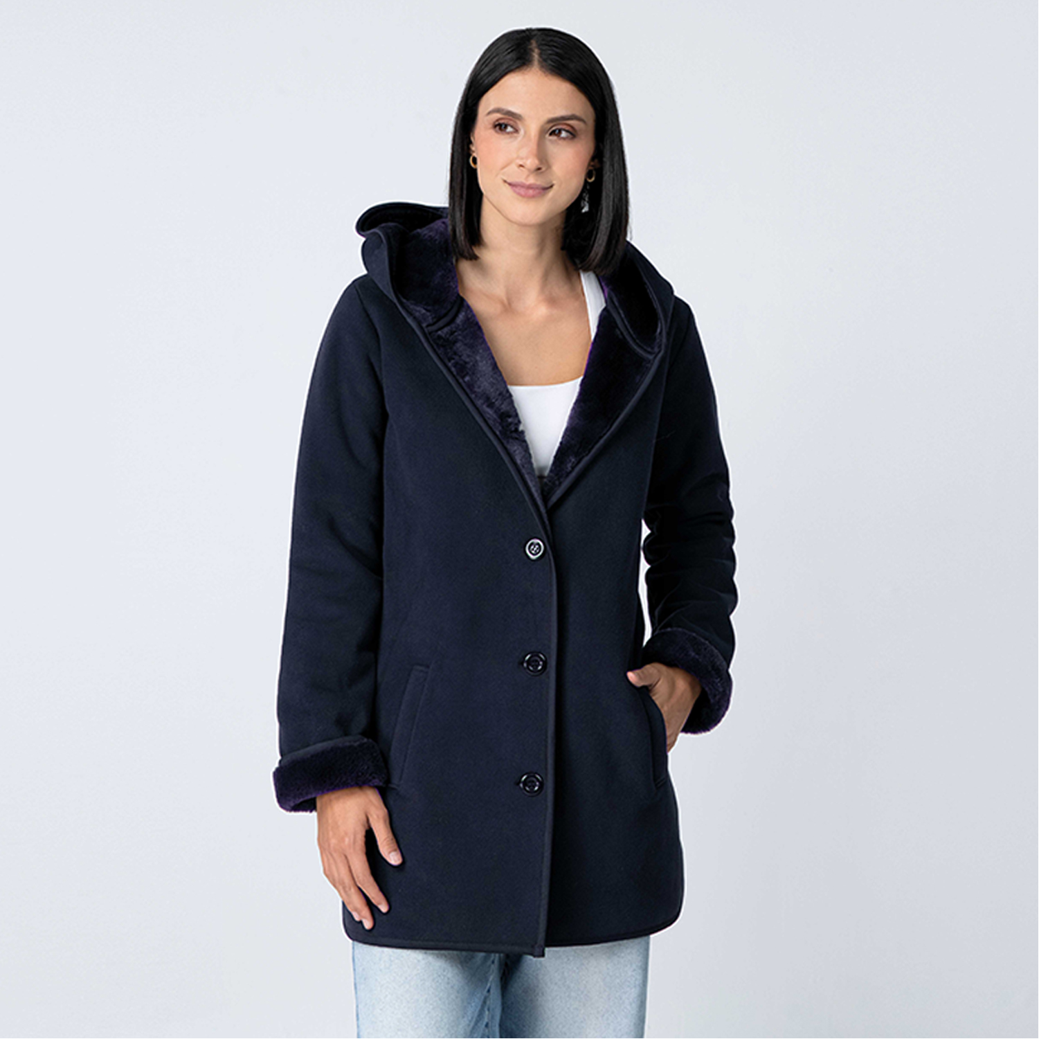 Chamarra Abrigo Fleece para Mujer con Gorro y Forro Afelpado | Greenlander