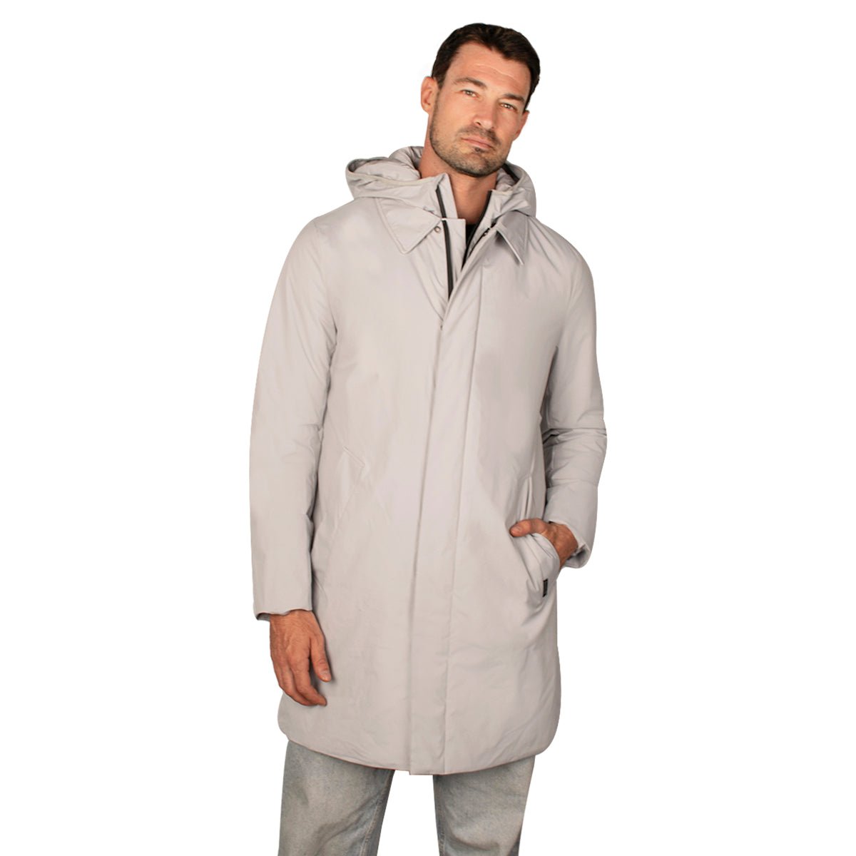 Gabardina Larga Para Hombre Con Pechera Desmontable - The Original Greenlander