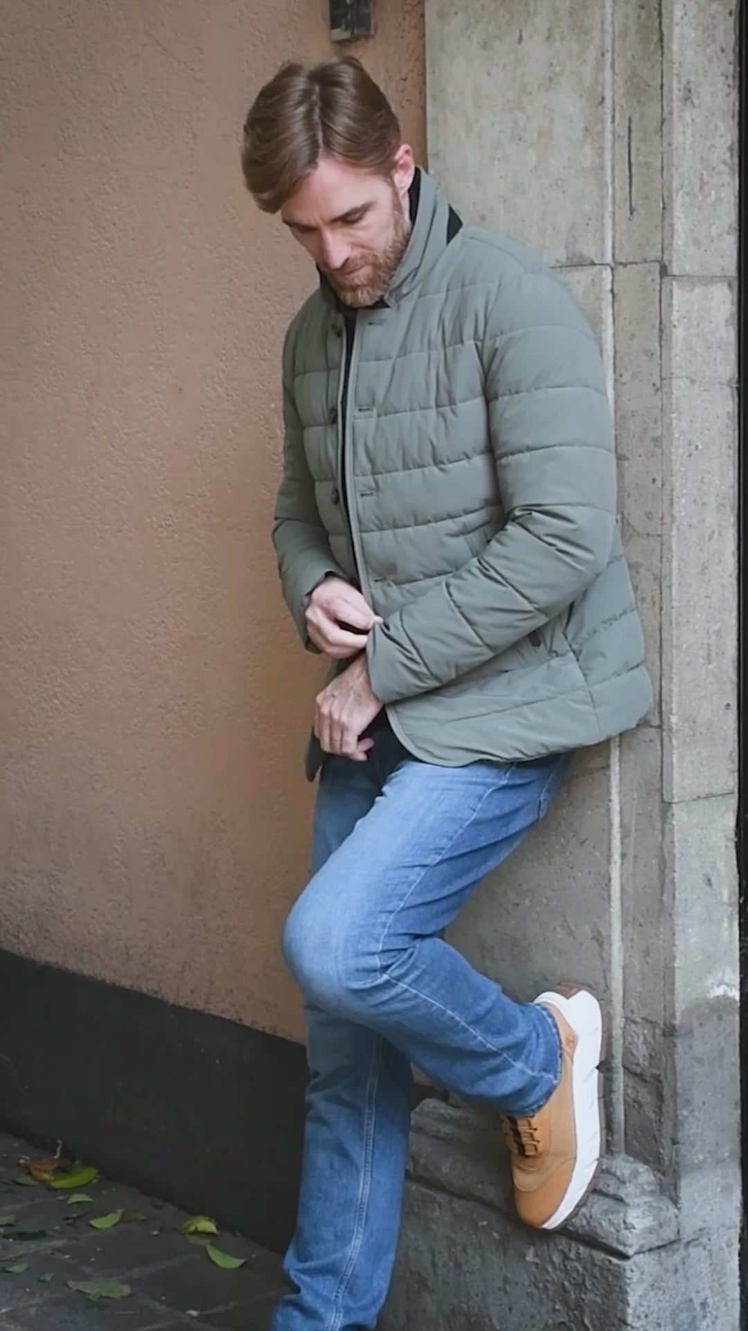 Chamarra capitonada tipo blazer para hombre con bolsa interna Greenlander