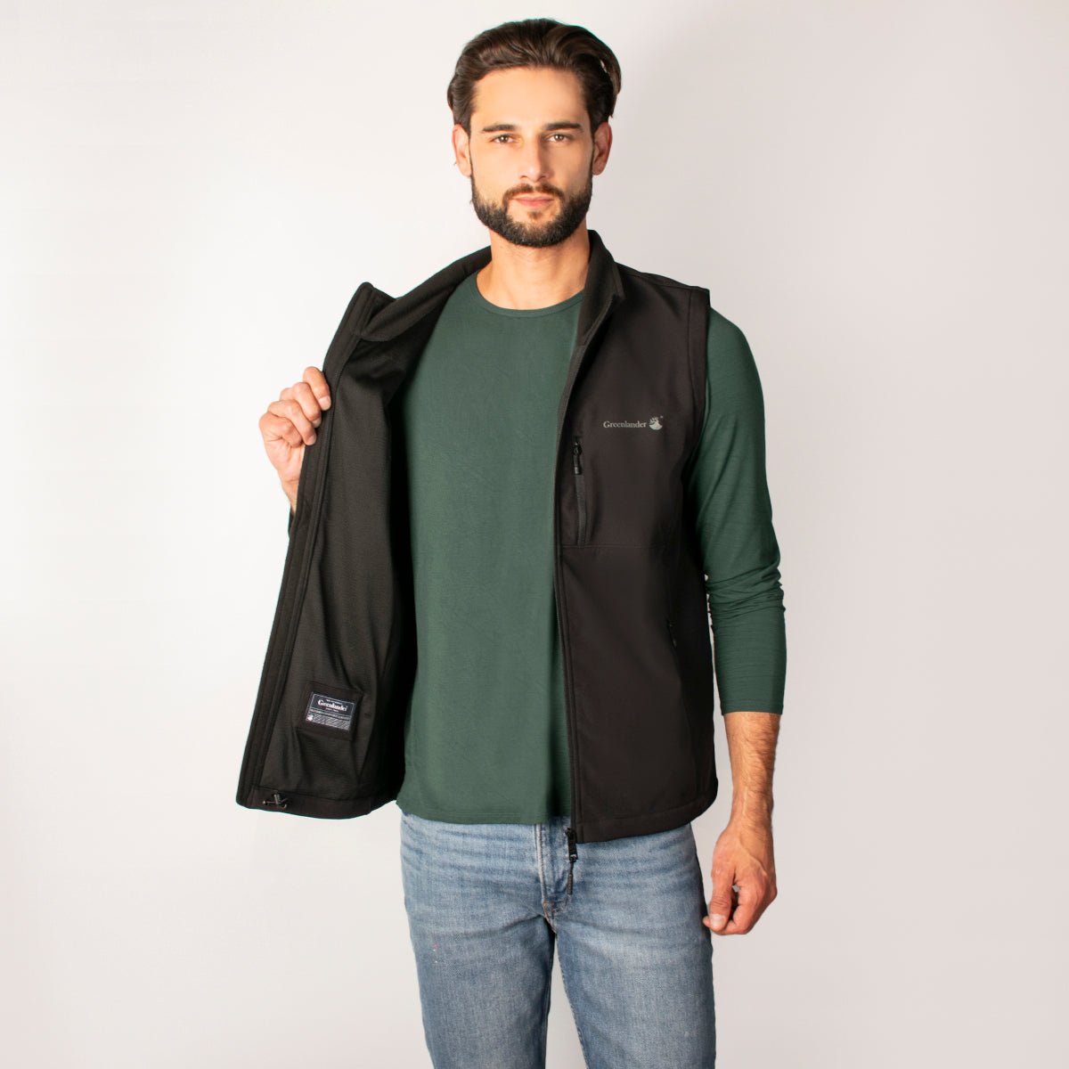 Chaleco Para Hombre Ligero Softshell Cuello Alto Greenlander