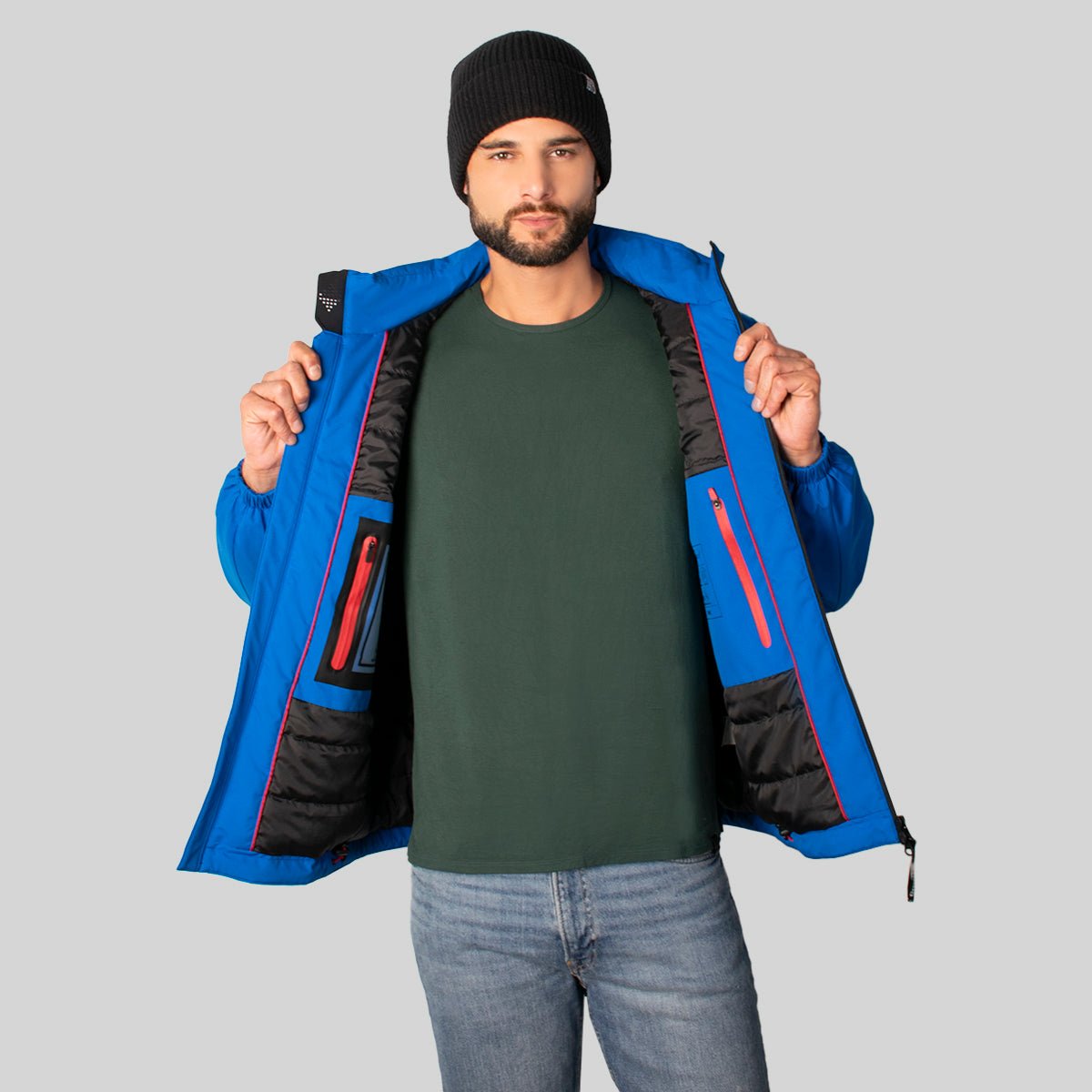 Chamarra Rompevientos Hombre Con Gorro Oculto Greenlander
