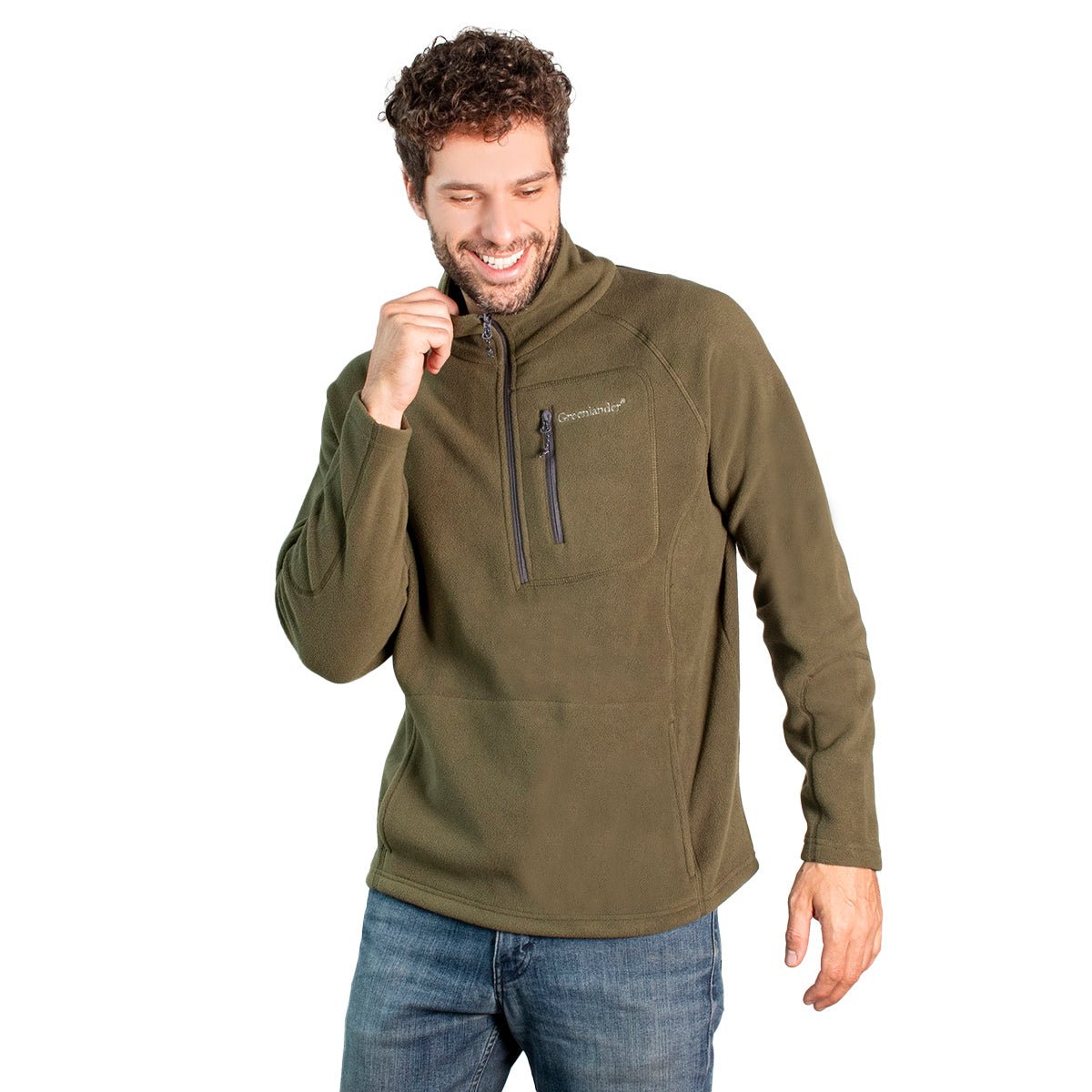 Sudadera Fleece Comfort Medio Cierre Hombre