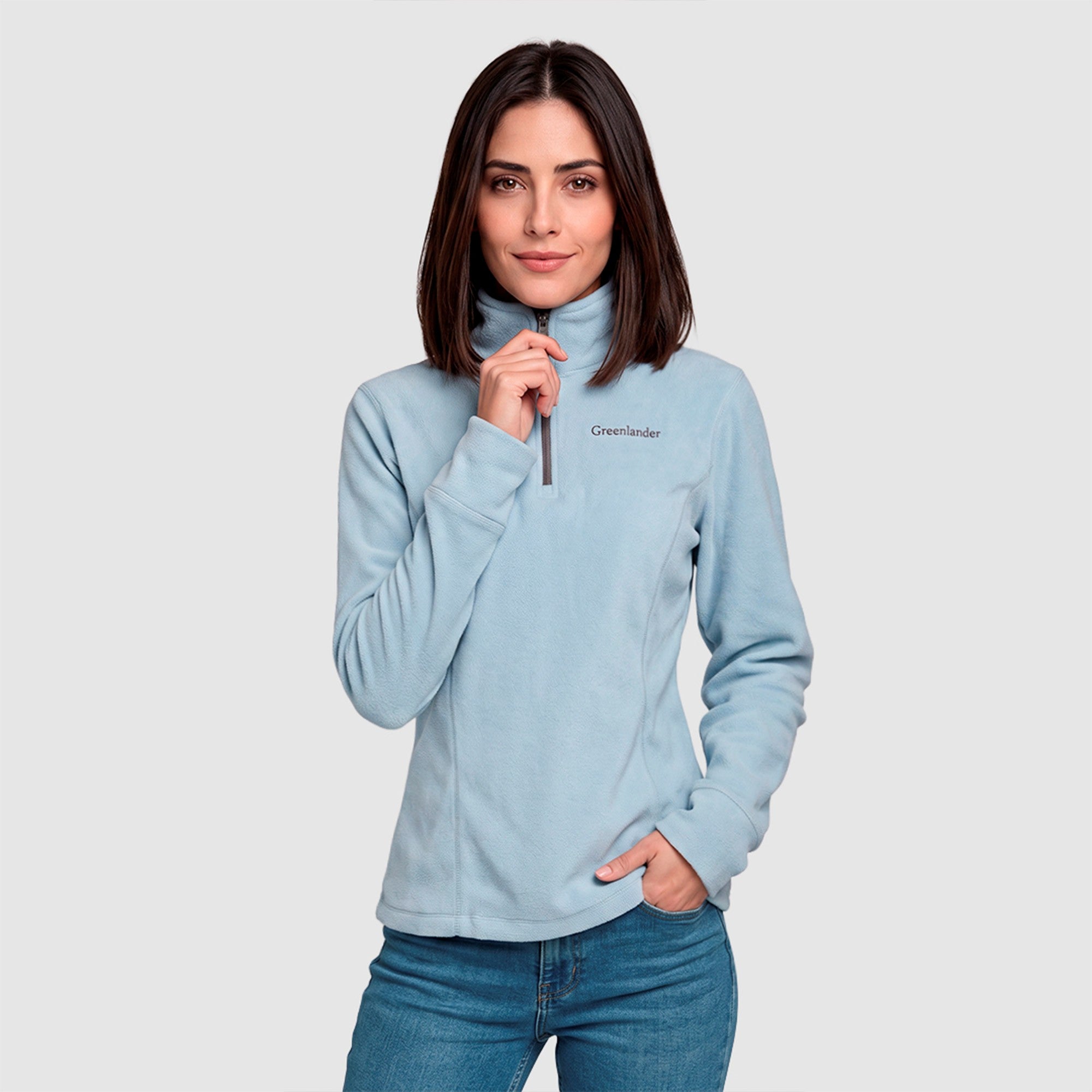 Sudadera Polar Fleece para Mujer con Cuello Alto y Medio Cierre | Greenlander