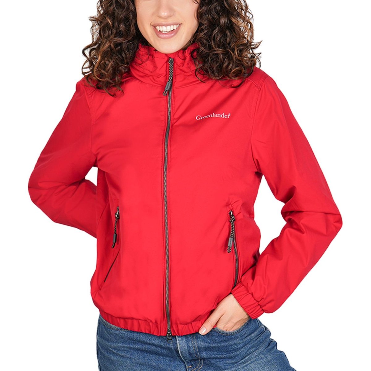 Rompevientos para mujer con bolsas al costado y capucha Greenlander - Greenlander