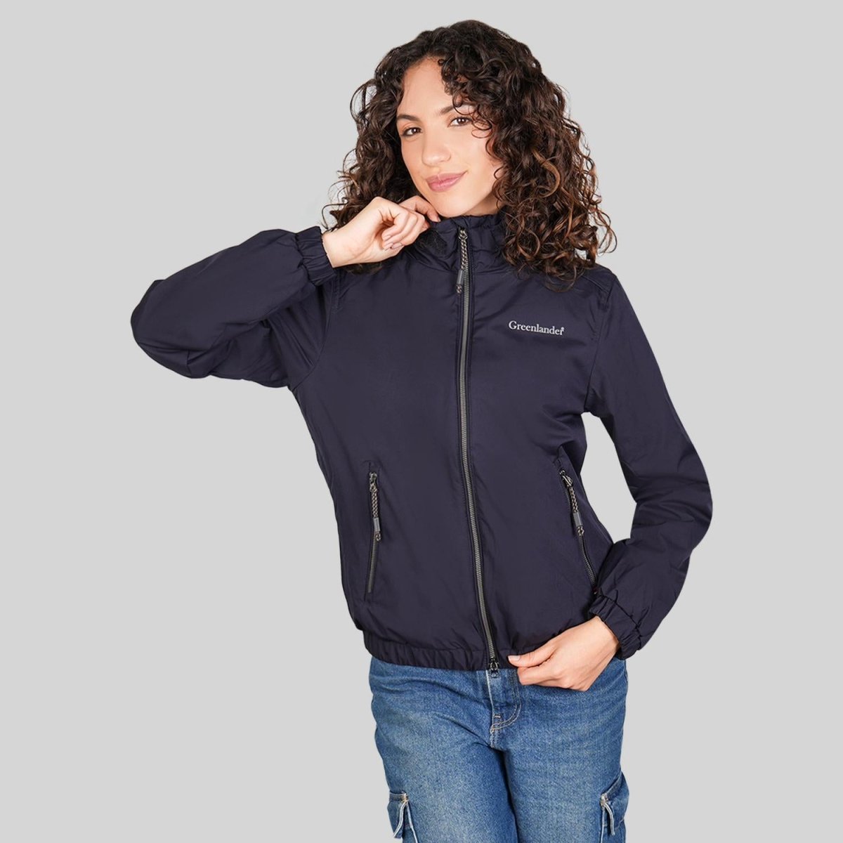 Rompevientos para mujer con bolsas al costado y capucha Greenlander - Greenlander