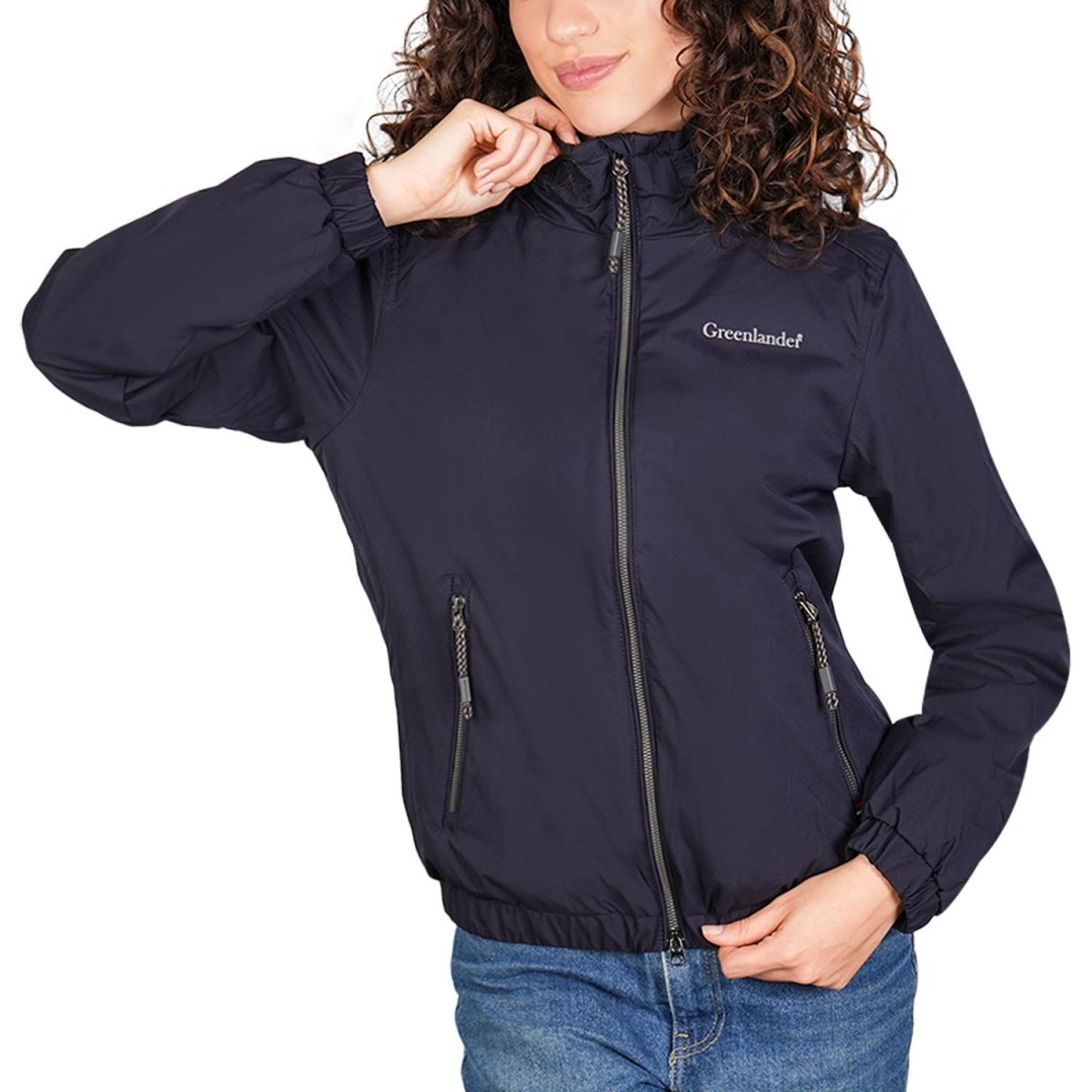 Rompevientos para mujer con bolsas al costado y capucha Greenlander - Greenlander