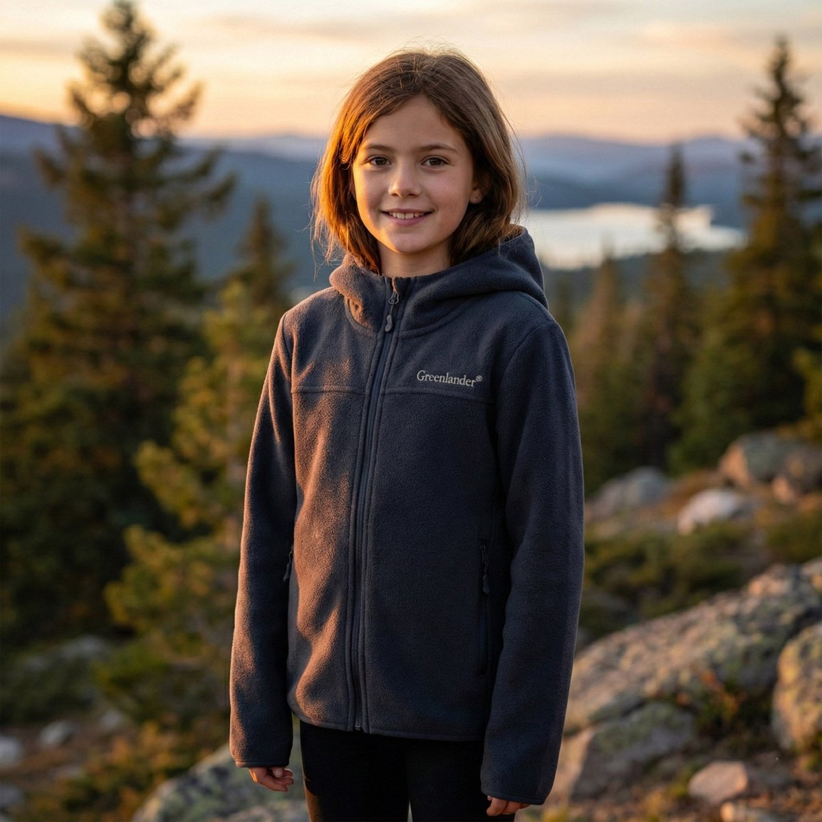 Sudadera Eco - Fleece para niña con forro de fur Greenlander - Greenlander
