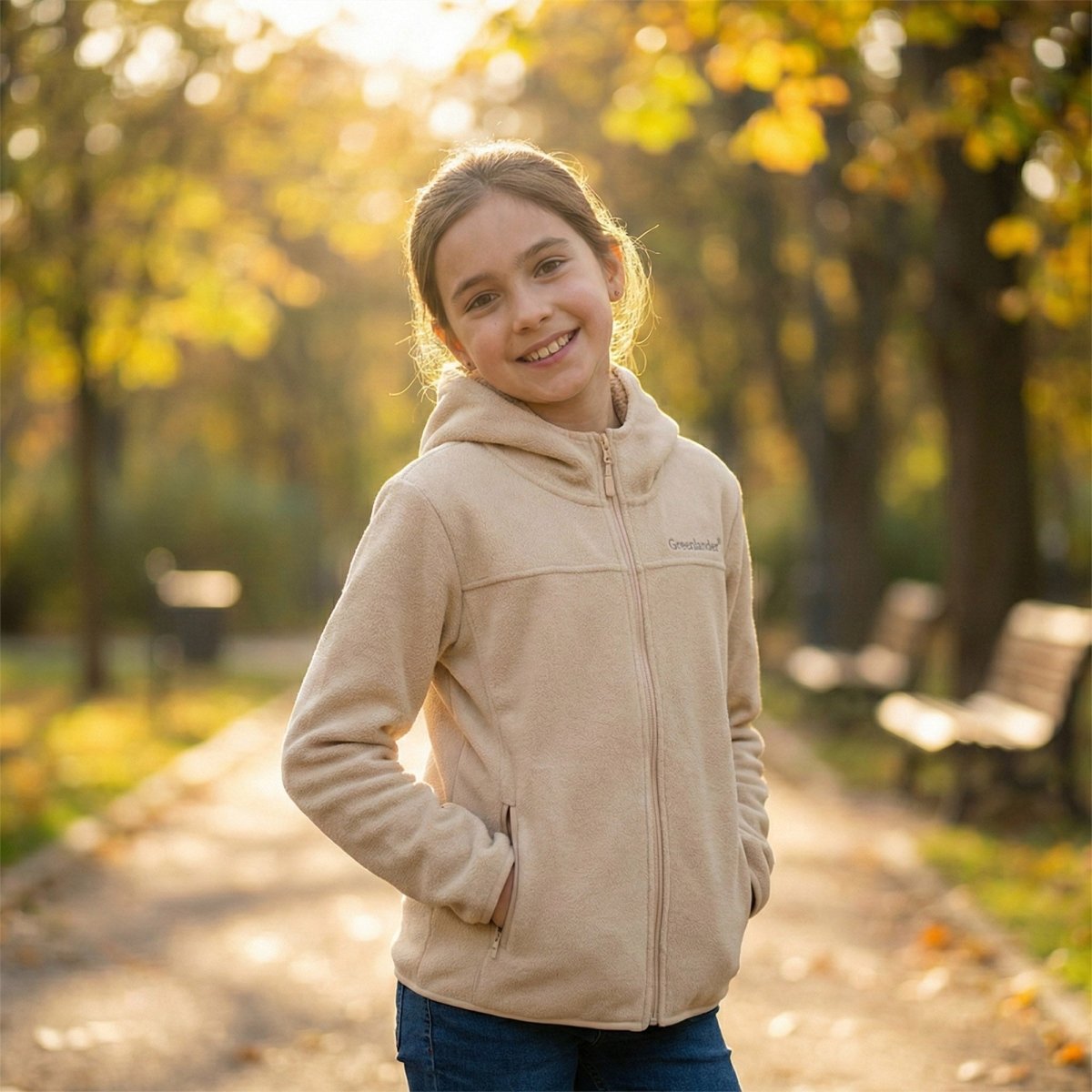 Sudadera Eco - Fleece para niña con forro de fur Greenlander - Greenlander