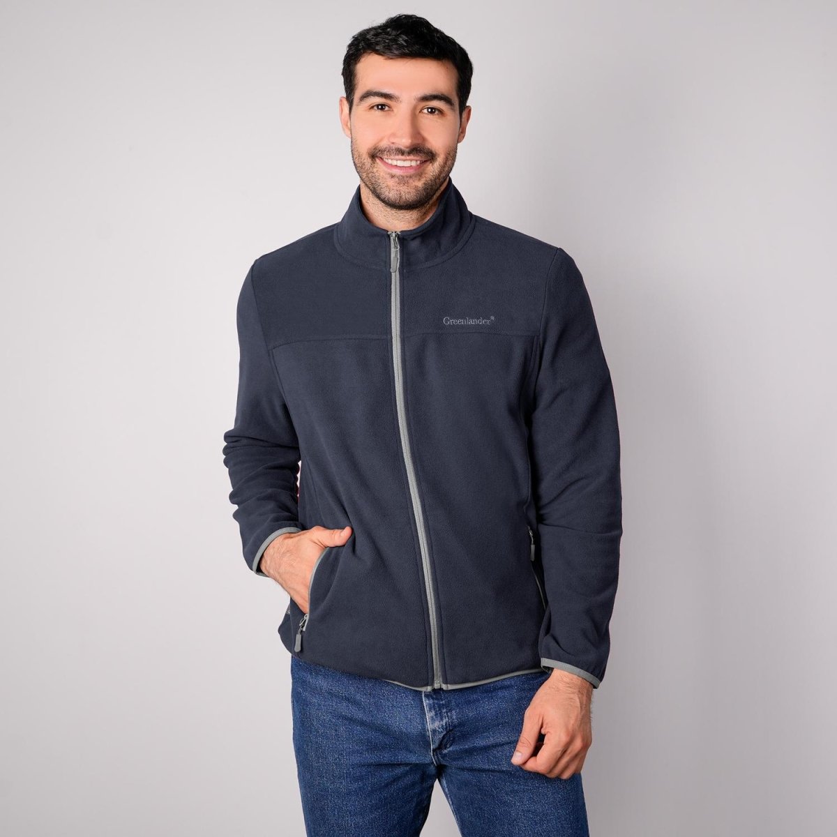 Sudadera Fleece para hombre con cuello alto y bolsillos Greenlander - Greenlander