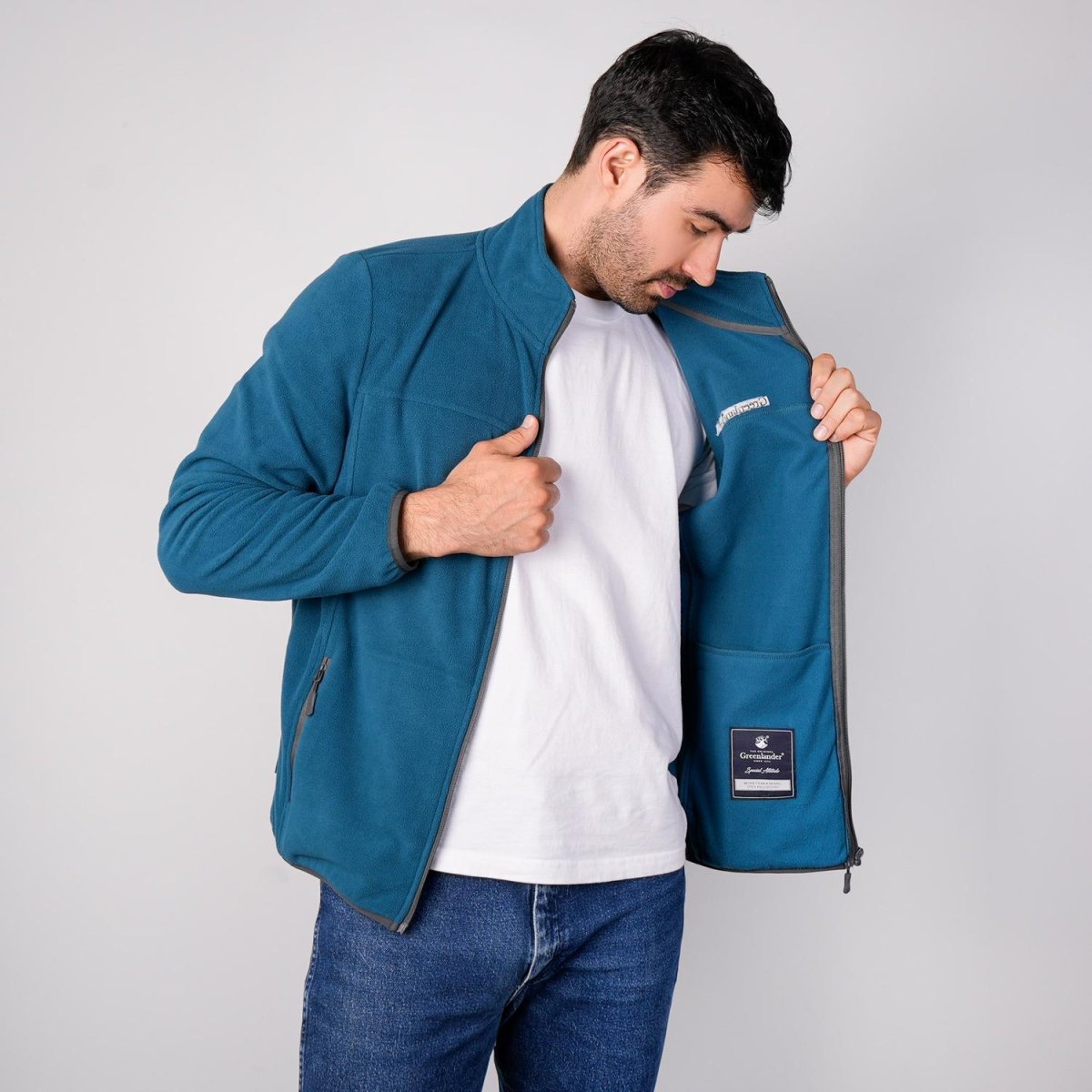 Sudadera Fleece para hombre con cuello alto y bolsillos Greenlander - Greenlander