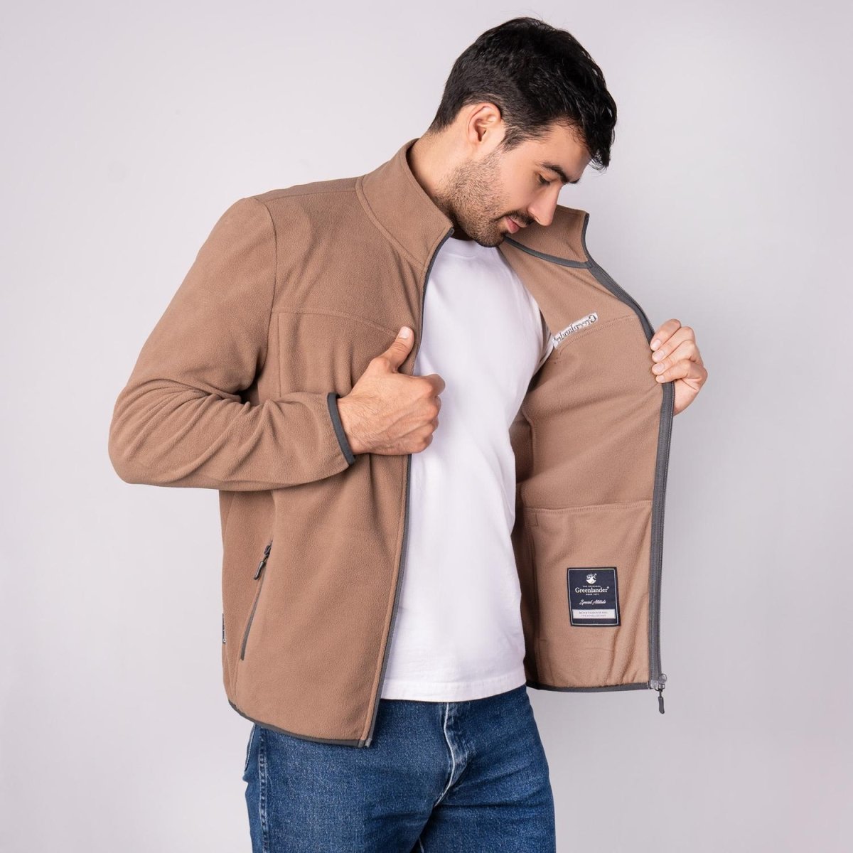 Sudadera Fleece para hombre con cuello alto y bolsillos Greenlander - Greenlander
