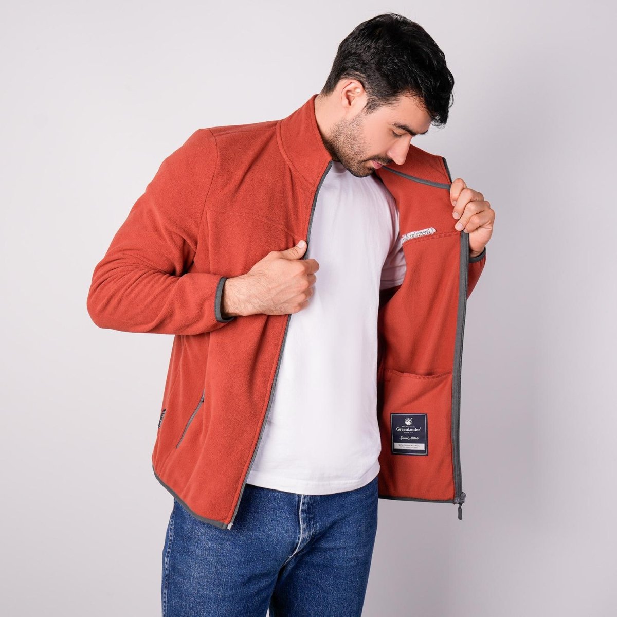 Sudadera Fleece para hombre con cuello alto y bolsillos Greenlander - Greenlander