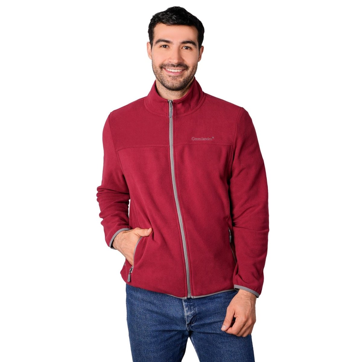Sudadera Fleece para hombre con cuello alto y bolsillos Greenlander - Greenlander