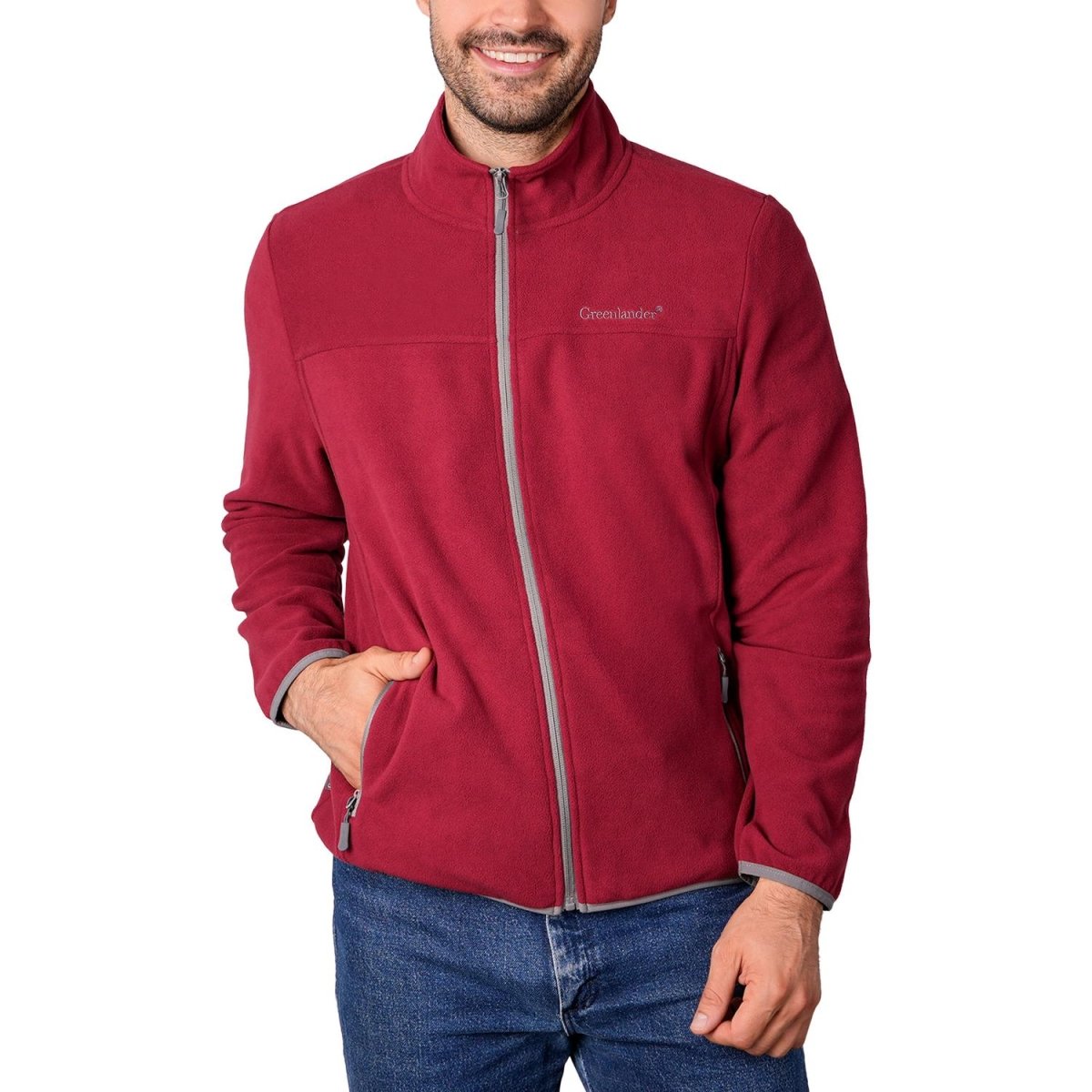 Sudadera Fleece para hombre con cuello alto y bolsillos Greenlander - Greenlander