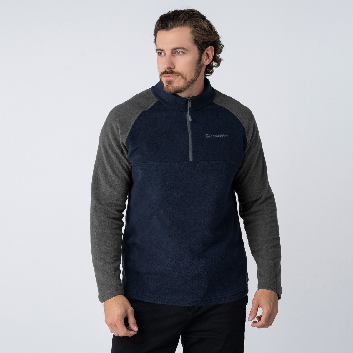 Sudadera Fleece para Hombre con Medio Cierre y Cuello Alto | Greenlander - Greenlander