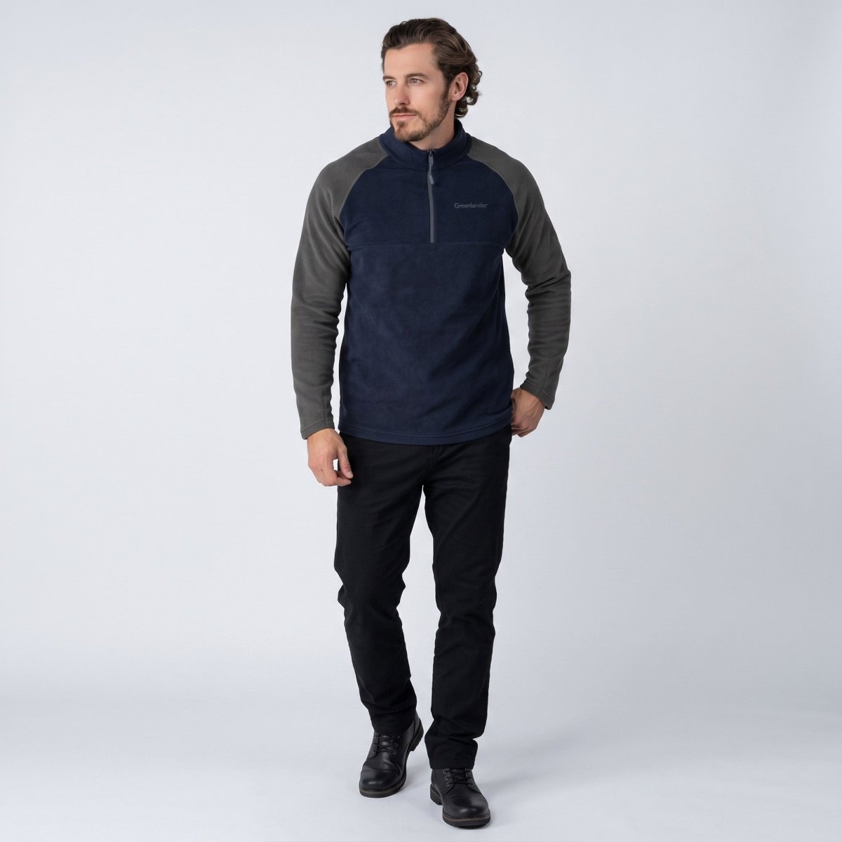 Sudadera Fleece para Hombre con Medio Cierre y Cuello Alto | Greenlander - Greenlander