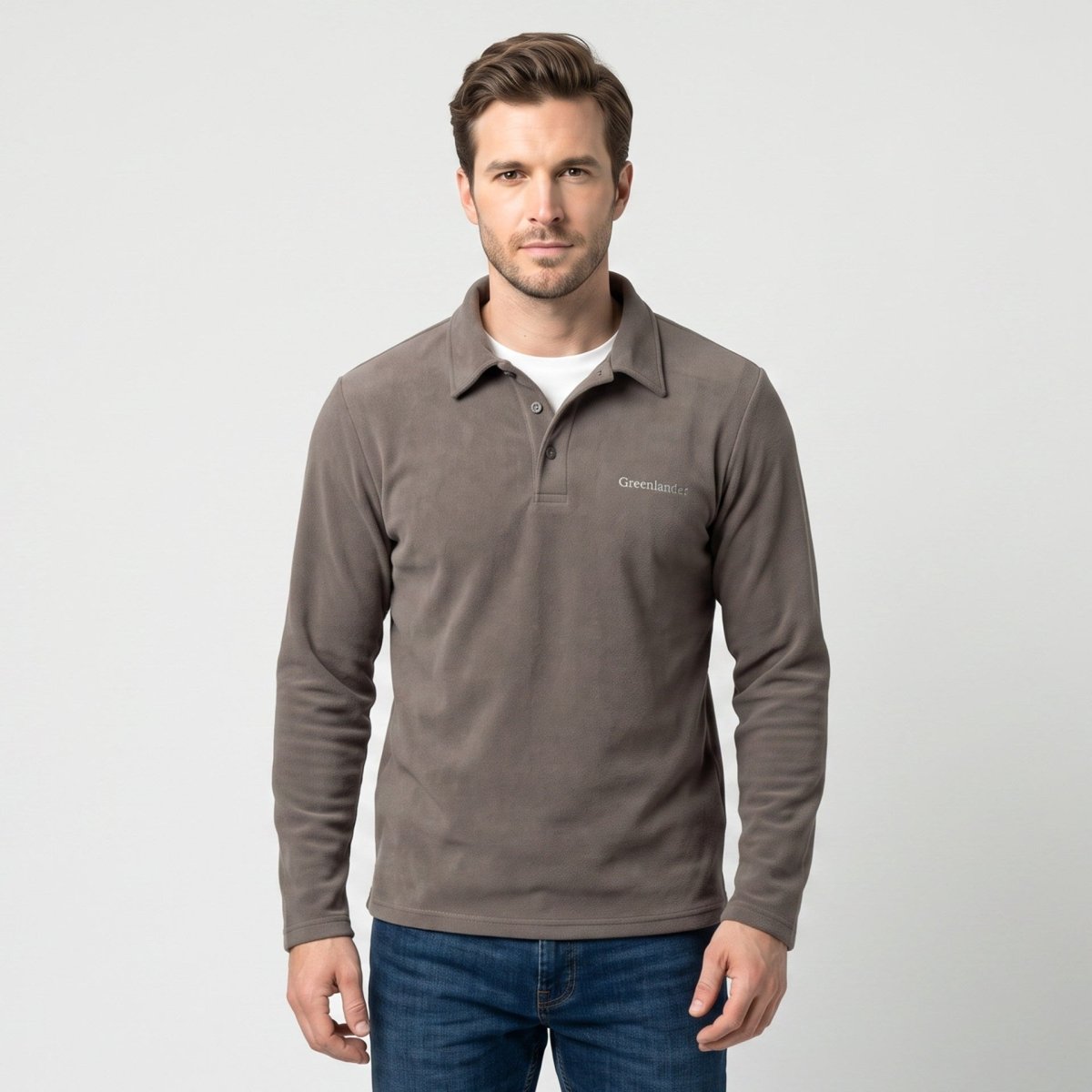 Sudadera Fleece para Hombre Manga Larga con Cuello Polo | Greenlander - Greenlander