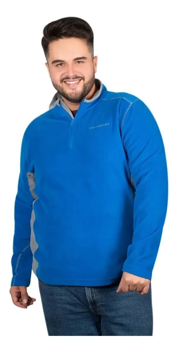 Sudadera Fleece para Hombre Plus Size con Medio Cierre y Cuello Alto | Greenlander - Greenlander