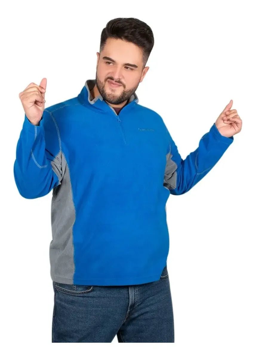Sudadera Fleece para Hombre Plus Size con Medio Cierre y Cuello Alto | Greenlander - Greenlander