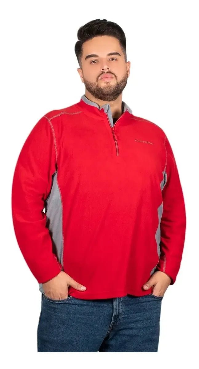 Sudadera Fleece para Hombre Plus Size con Medio Cierre y Cuello Alto | Greenlander - Greenlander