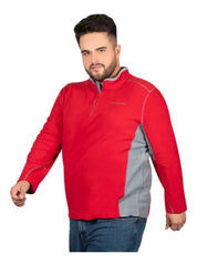 Sudadera Fleece para Hombre Plus Size con Medio Cierre y Cuello Alto | Greenlander - Greenlander