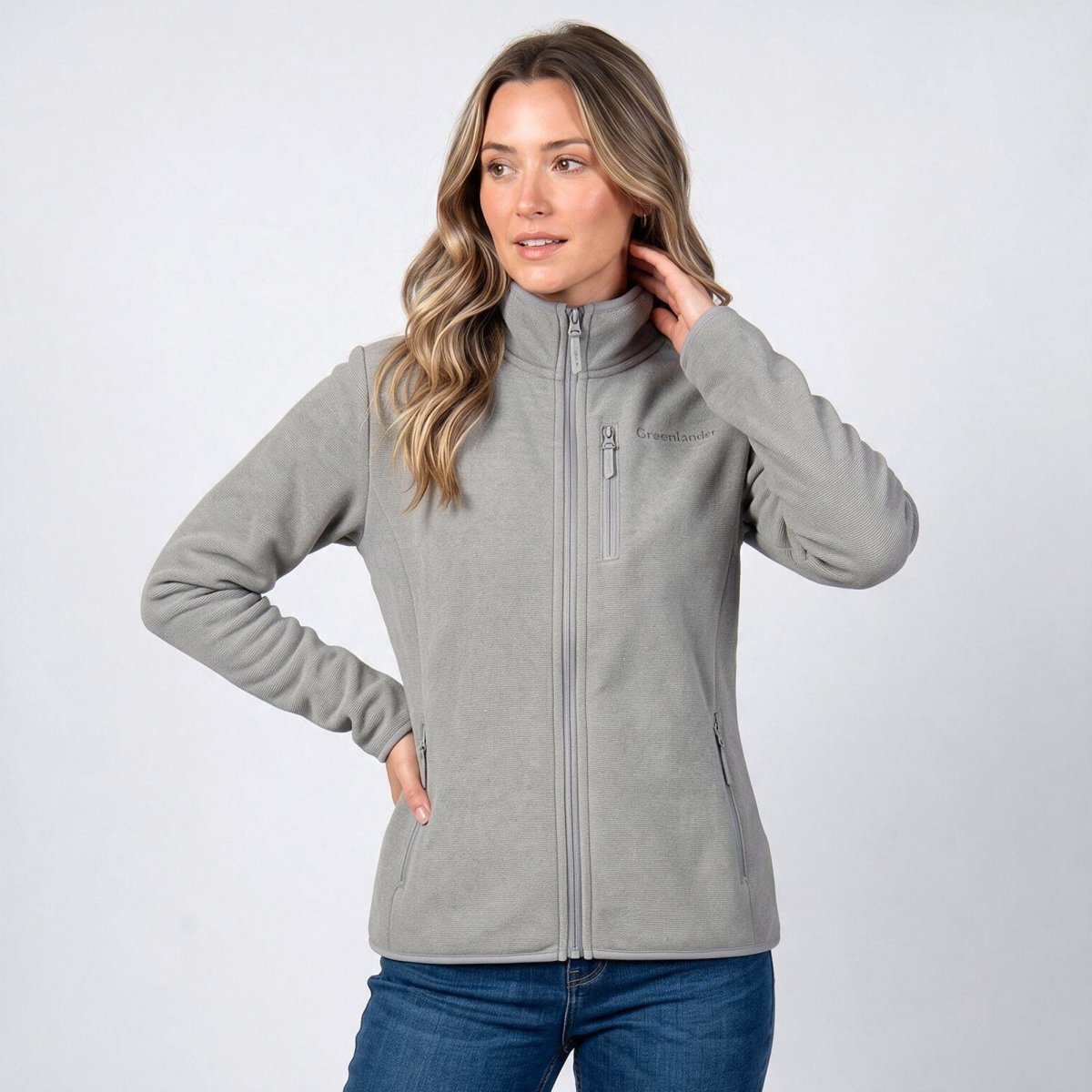 Sudadera Fleece para Mujer con Cierre y Abertura para Pulgar | Greenlander - Greenlander