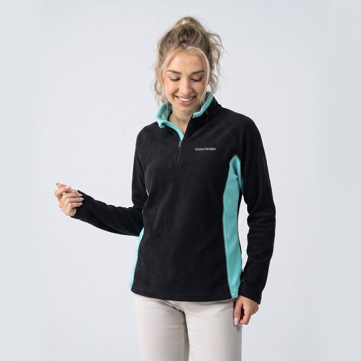 Sudadera Fleece para Mujer con Medio Cierre y Cuello Alto | Greenlander - Greenlander