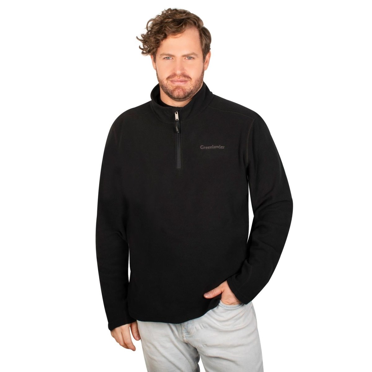 Sudadera fleece plus size para hombre de medio cierre Greenlander - Greenlander