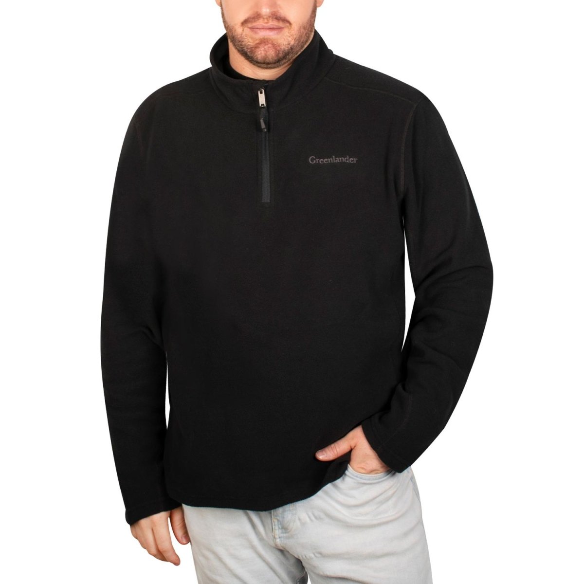 Sudadera fleece plus size para hombre de medio cierre Greenlander - Greenlander