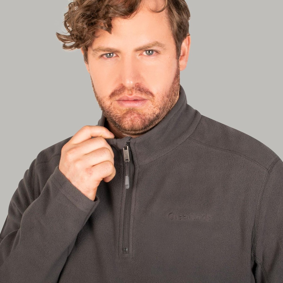 Sudadera fleece plus size para hombre de medio cierre Greenlander - Greenlander