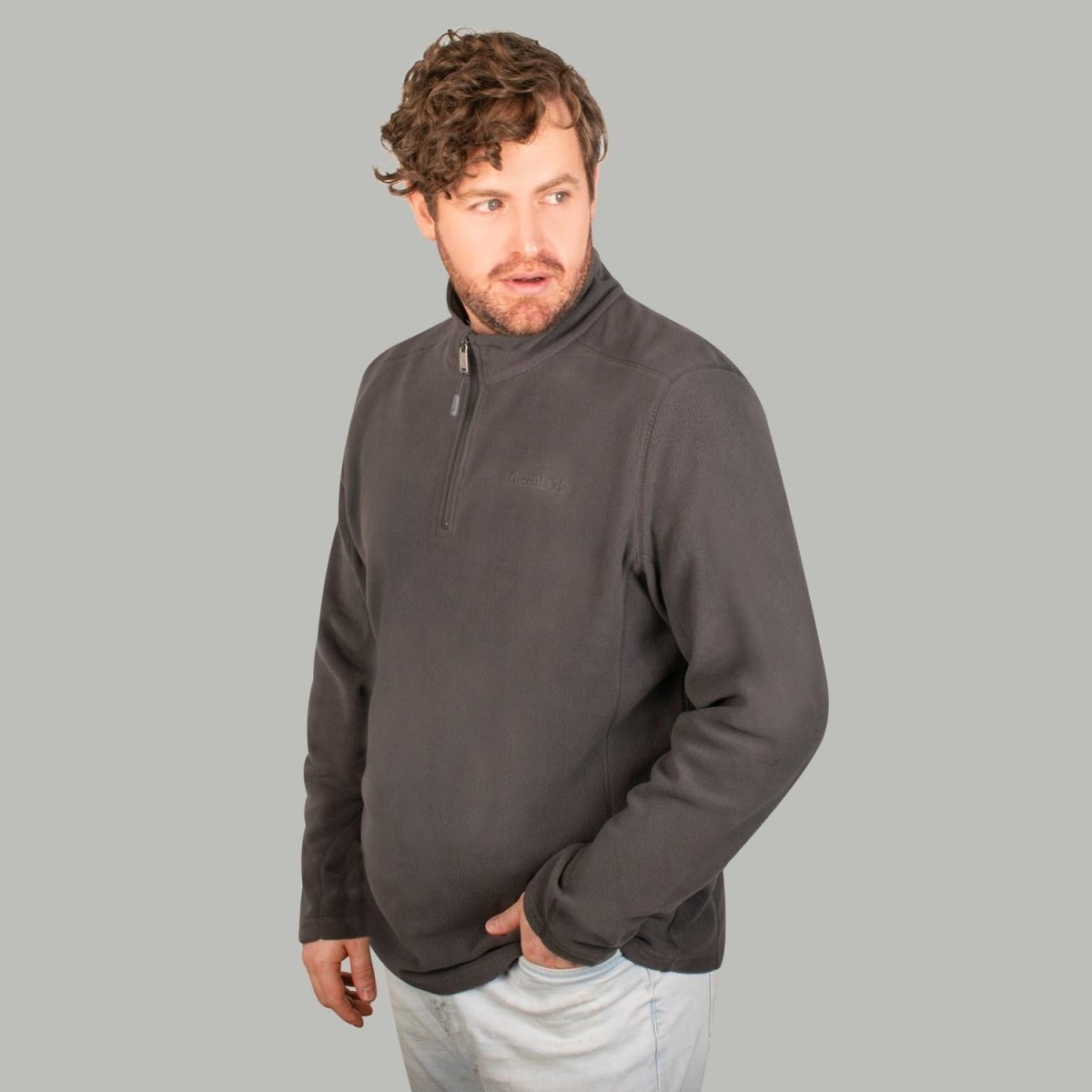 Sudadera fleece plus size para hombre de medio cierre Greenlander - Greenlander