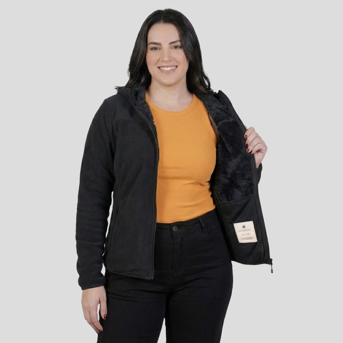 Sudadera Fleece Plus Size Para Mujer cuello alto Greenlander - Greenlander