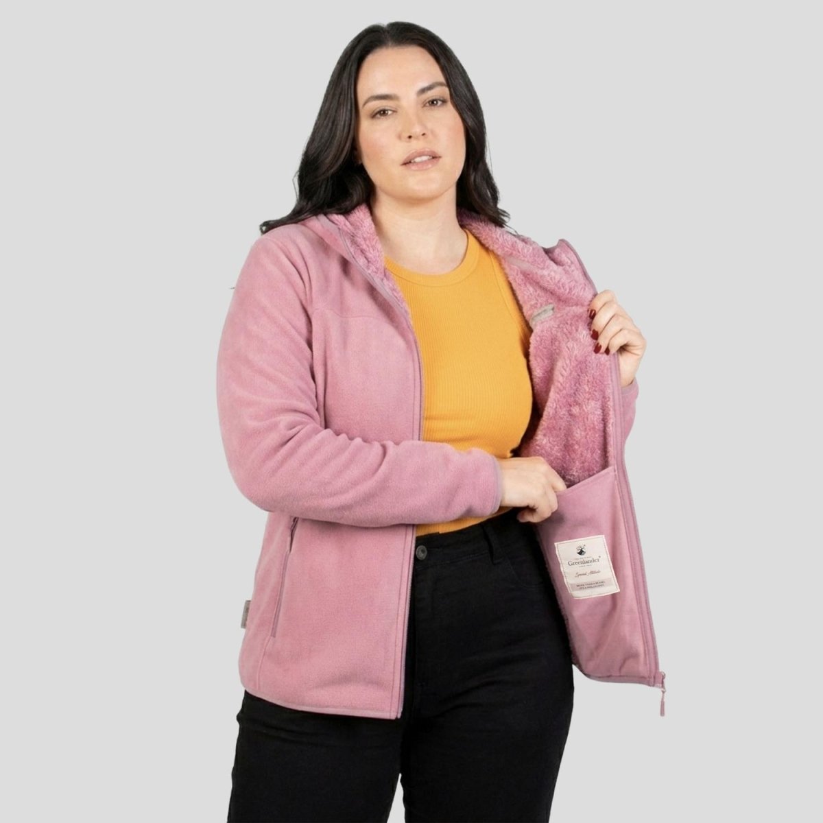 Sudadera Fleece Plus Size Para Mujer cuello alto Greenlander - Greenlander