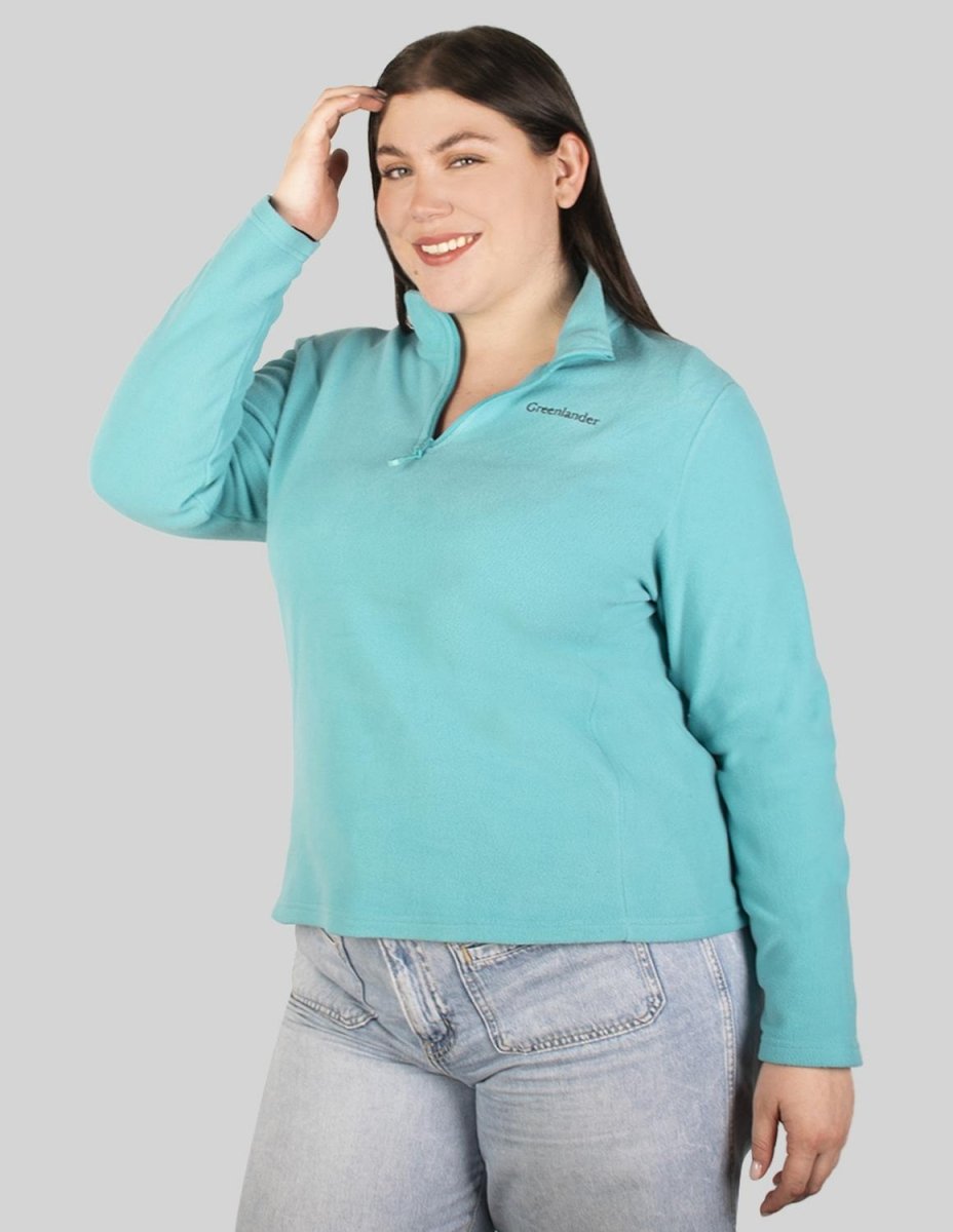 Sudadera fleece plus size para mujer de medio cierre Greenlander - Greenlander