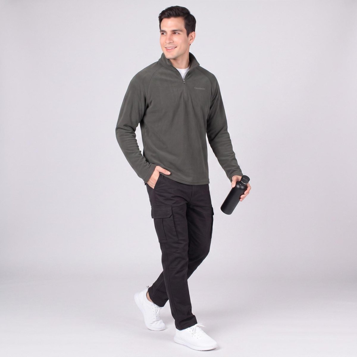 Sudadera Greenlander Fleece de Medio Cierre Hombre - Greenlander