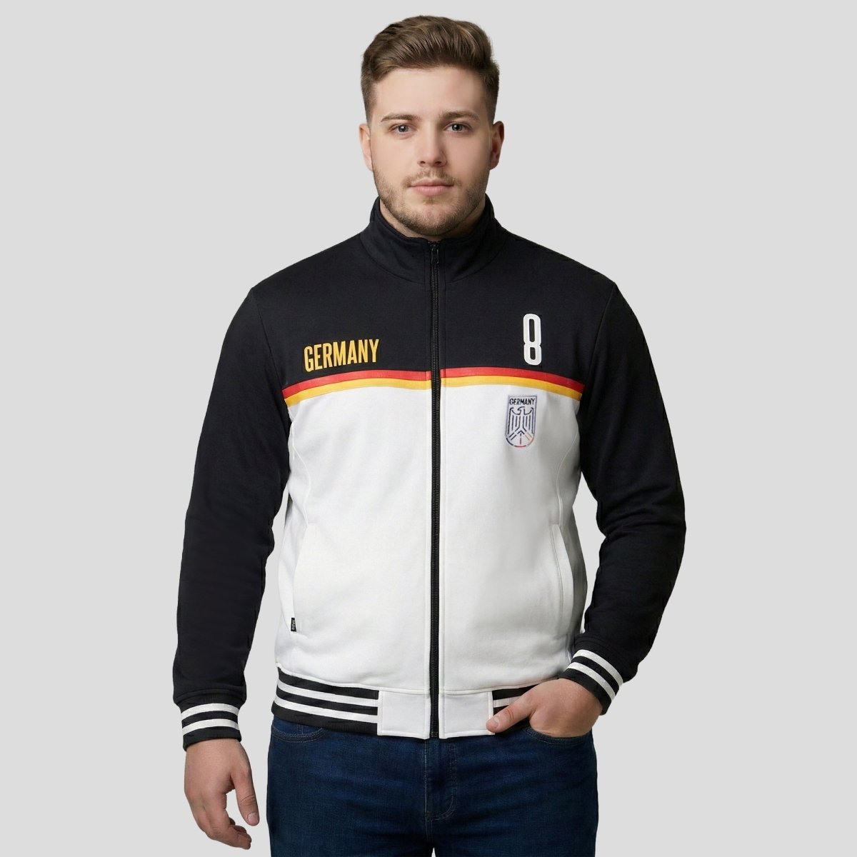 Sudadera Plus Size Deportiva de Alemania para Hombre Futbolera - Greenlander